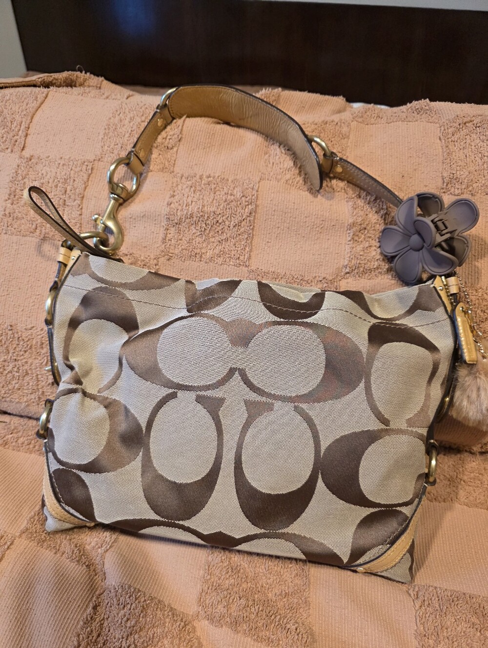 Coach Y2K Carly Signature Canvas Tan Brown
